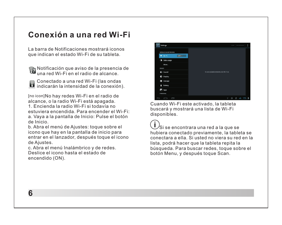 Conexión a una red wi-fi | Lenco TAB-1012 User Manual | Page 51 / 55