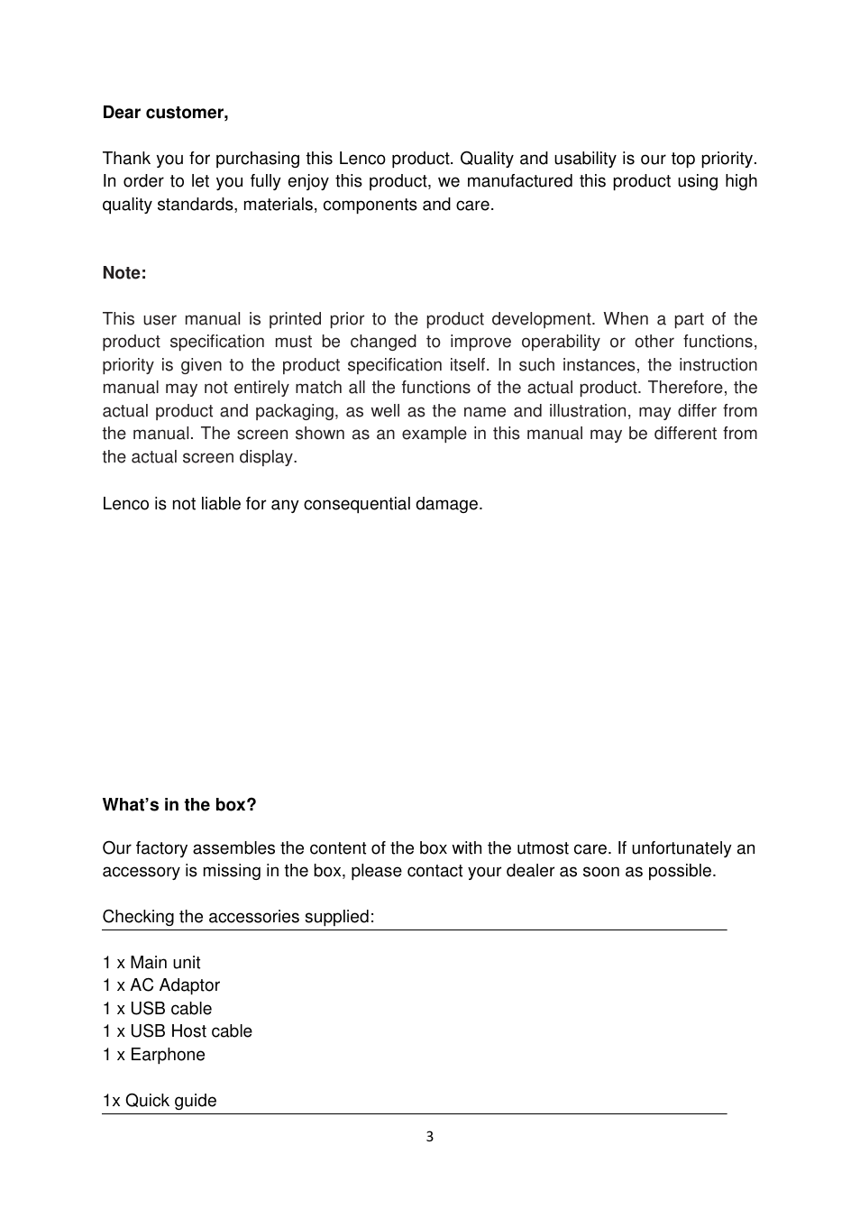 Lenco TAB-1013 User Manual | Page 3 / 13