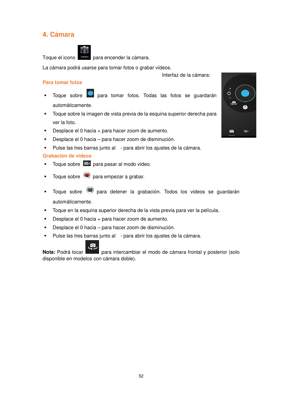 Cámara | Lenco TAB-1022 User Manual | Page 52 / 111