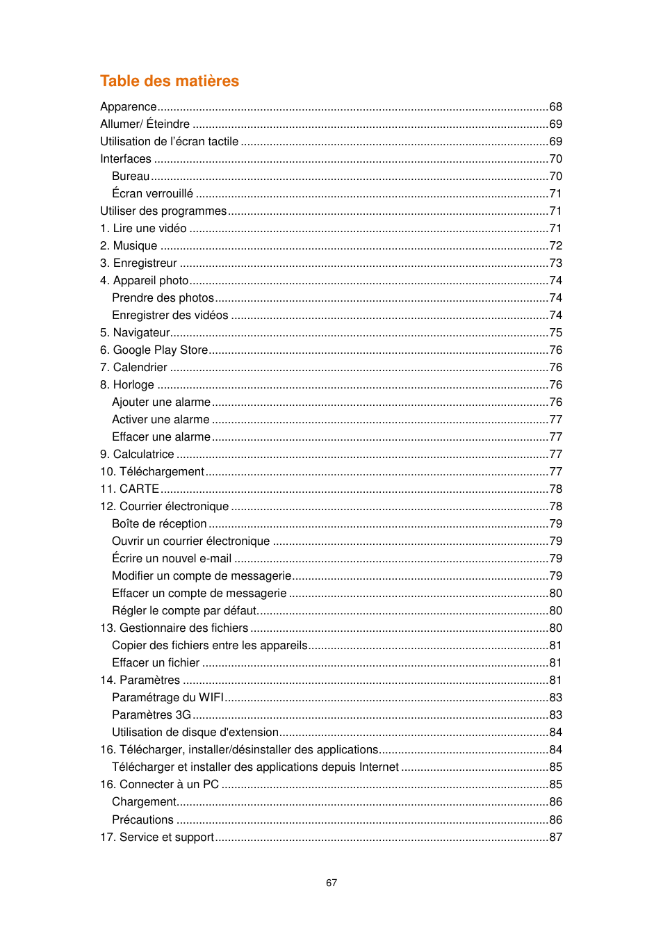 Lenco TAB-1022 User Manual | Page 67 / 111