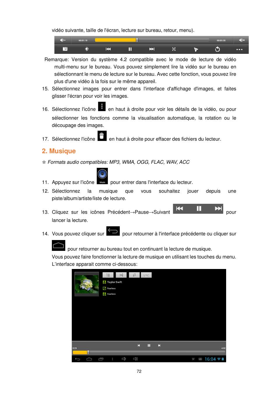 Musique | Lenco TAB-1022 User Manual | Page 72 / 111