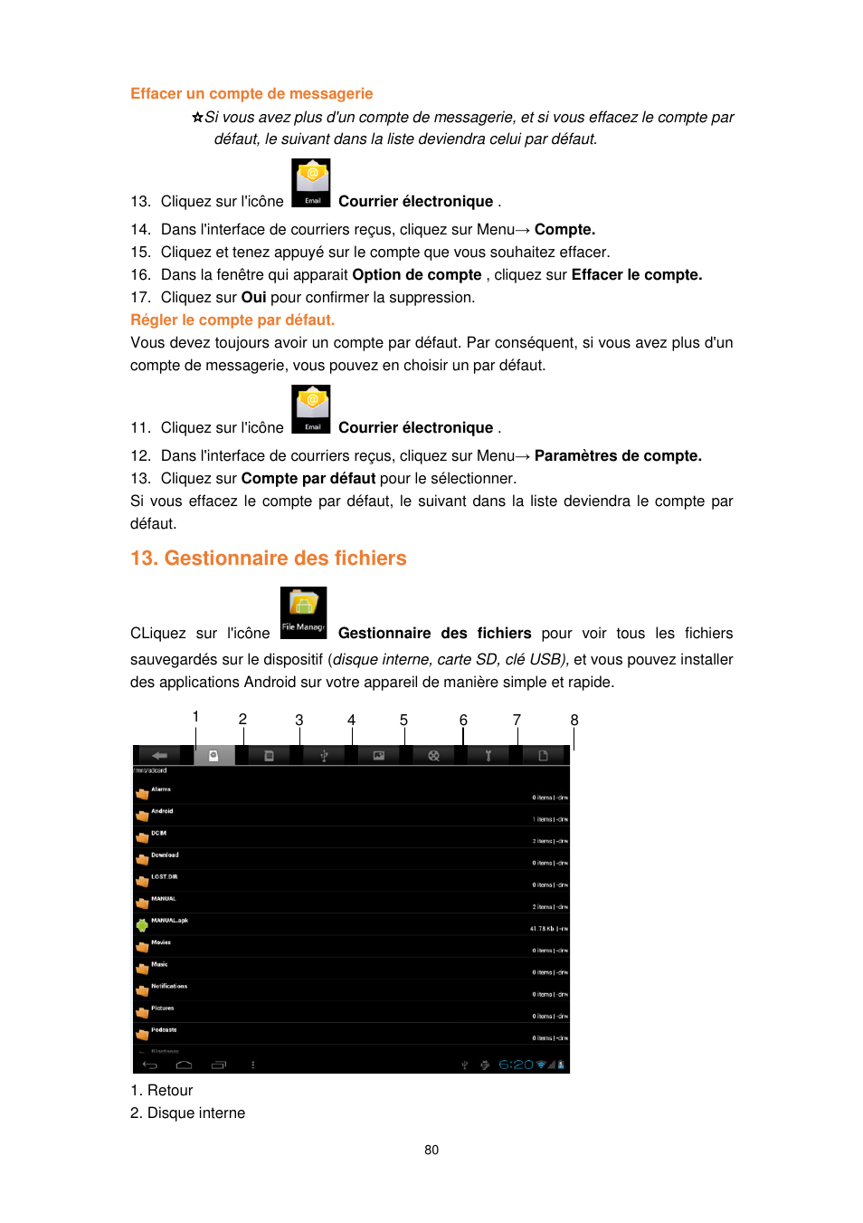 Gestionnaire des fichiers | Lenco TAB-1022 User Manual | Page 80 / 111