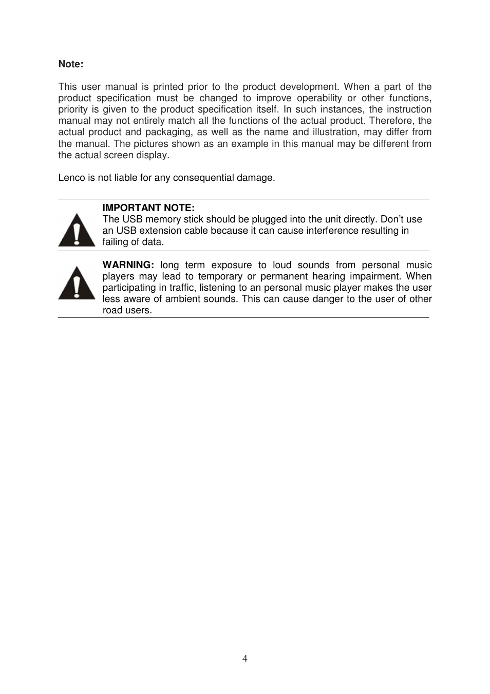 Lenco TAB-702 User Manual | Page 4 / 15