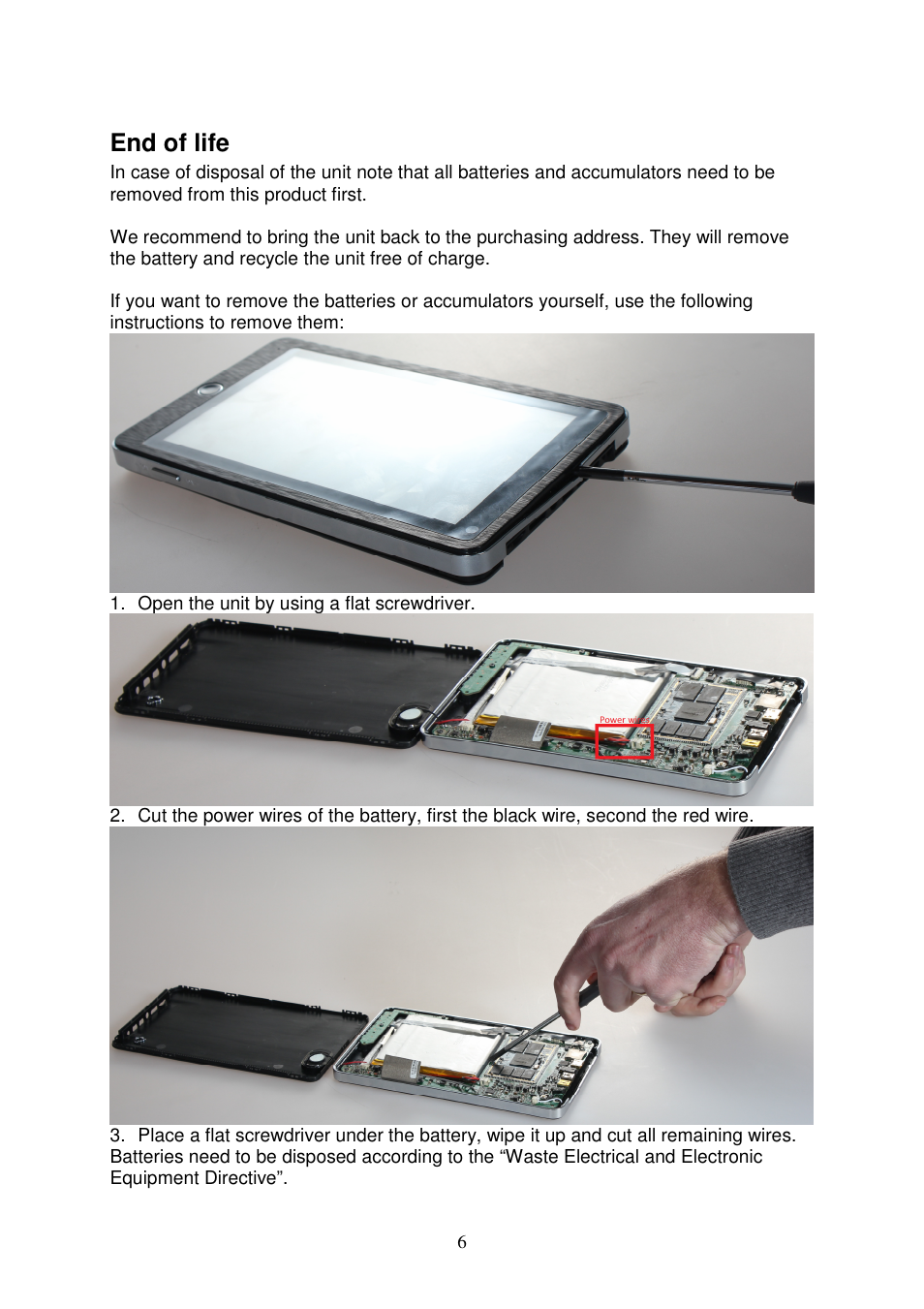 End of life | Lenco TAB-702 User Manual | Page 6 / 15