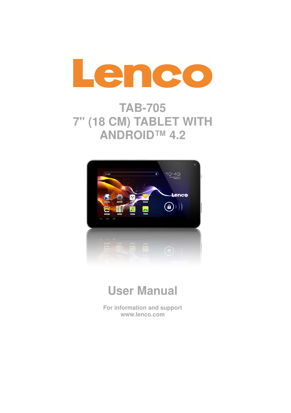 Lenco TAB-705 User Manual | 25 pages