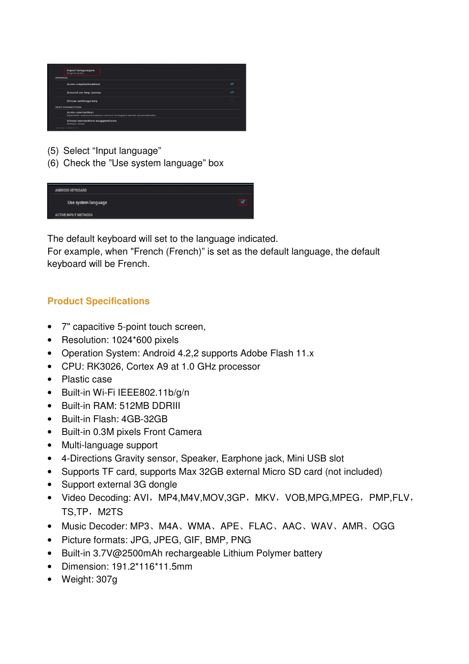 Lenco TAB-705 User Manual | Page 23 / 25