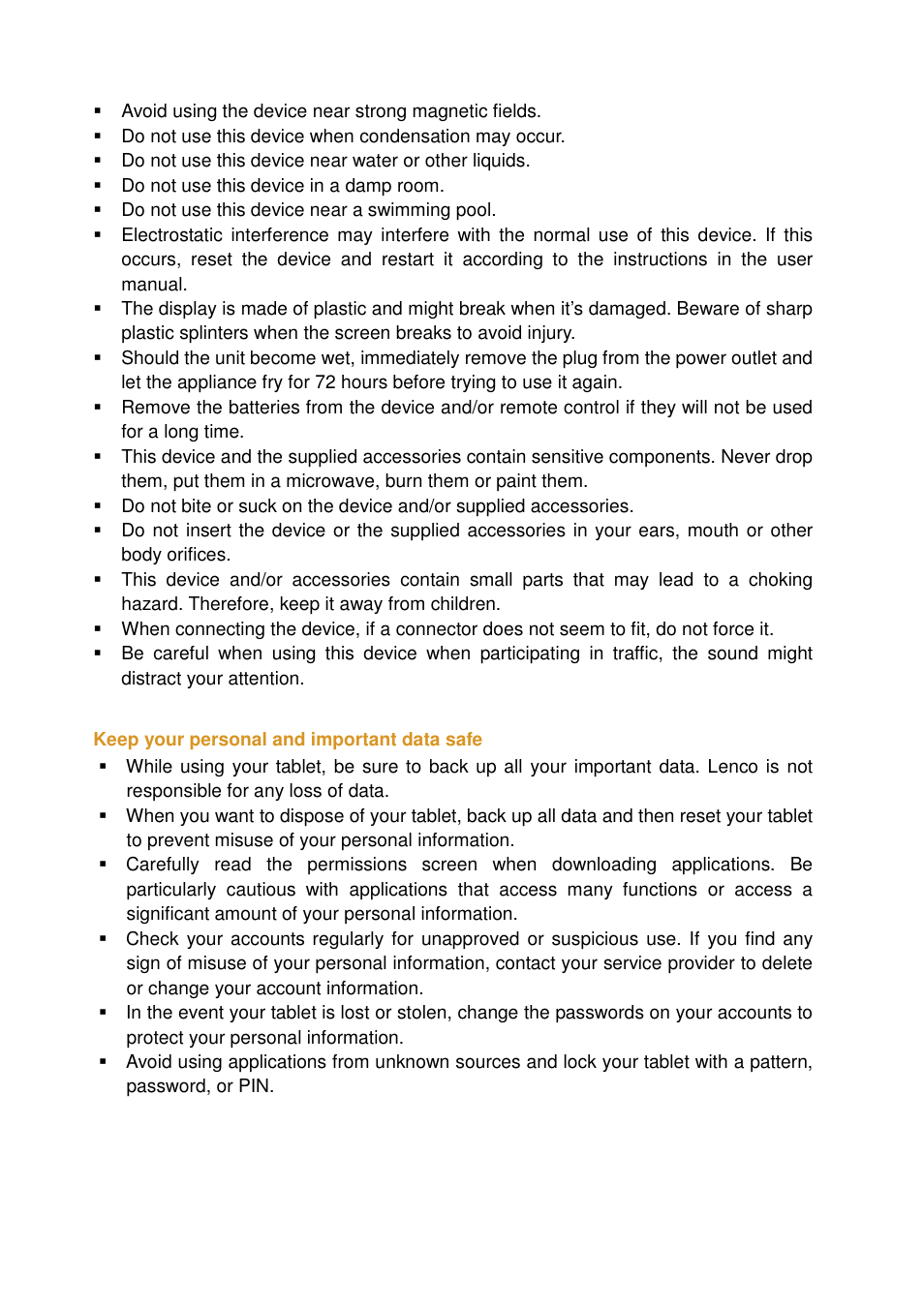 Lenco TAB-705 User Manual | Page 4 / 25