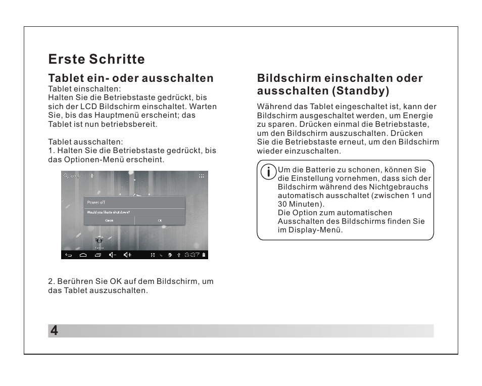 Erste schritte | Lenco TAB-711 User Manual | Page 16 / 55
