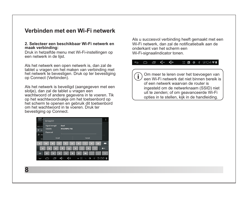 Verbinden met een wi-fi netwerk | Lenco TAB-711 User Manual | Page 31 / 55