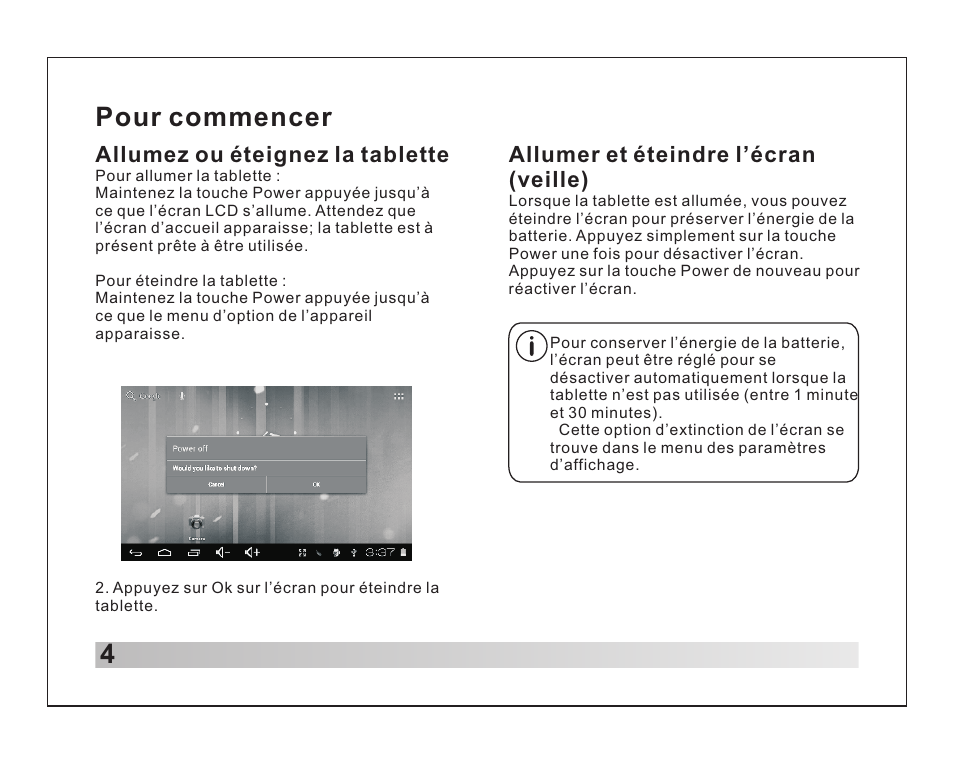 Pour commencer | Lenco TAB-711 User Manual | Page 38 / 55