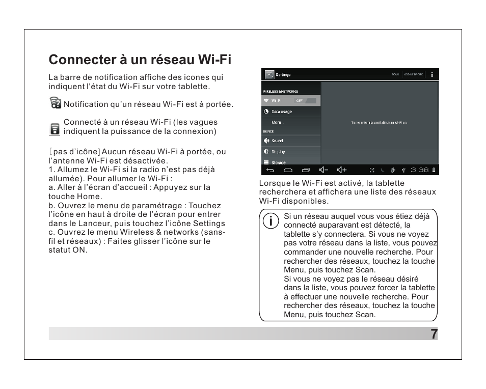 7connecter à un réseau wi-fi | Lenco TAB-711 User Manual | Page 41 / 55