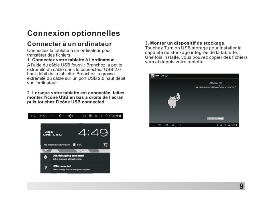 页 10, 9connexion optionnelles | Lenco TAB-711 User Manual | Page 43 / 55