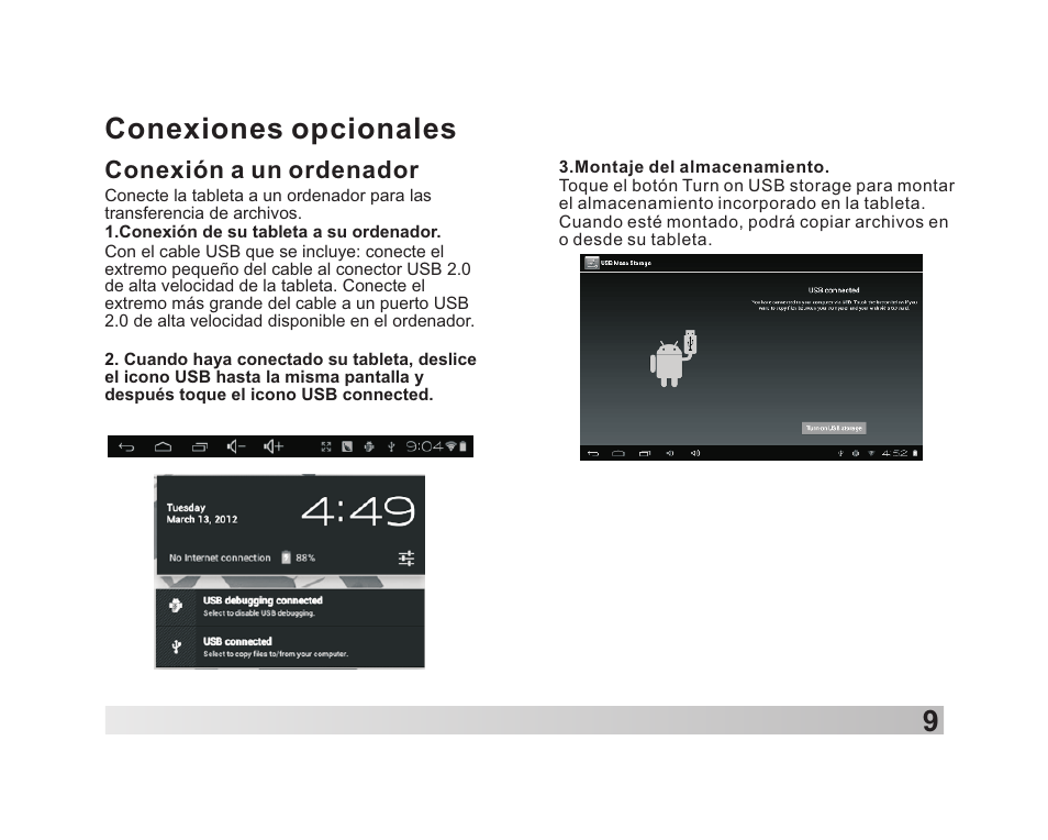页 10, 9conexiones opcionales | Lenco TAB-711 User Manual | Page 54 / 55