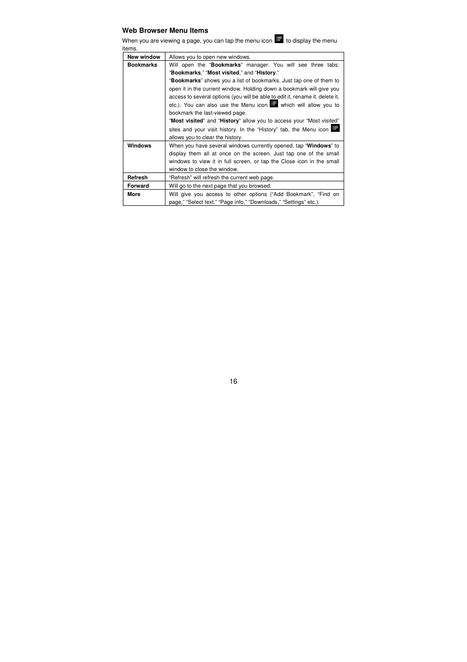 Lenco TAB-811 User Manual | Page 16 / 37