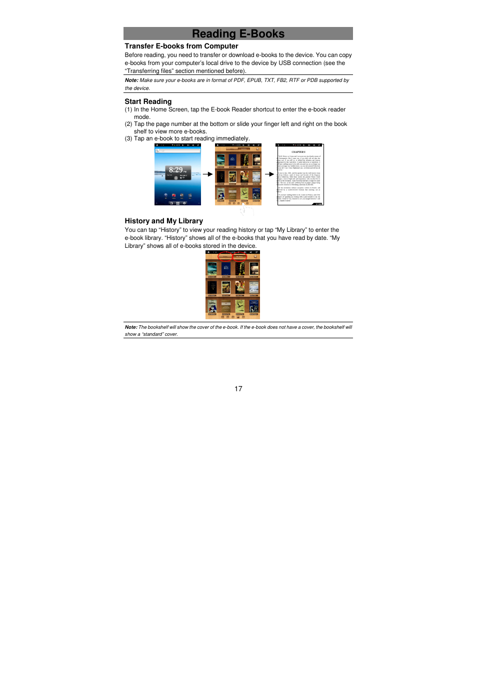 Reading e-books | Lenco TAB-811 User Manual | Page 17 / 37