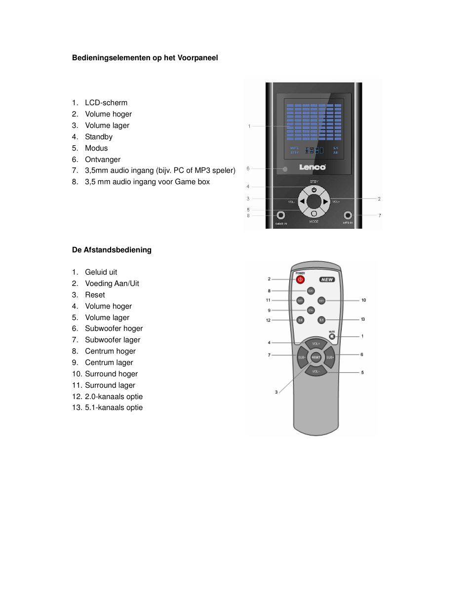 Lenco TBS-5001 User Manual | Page 5 / 40