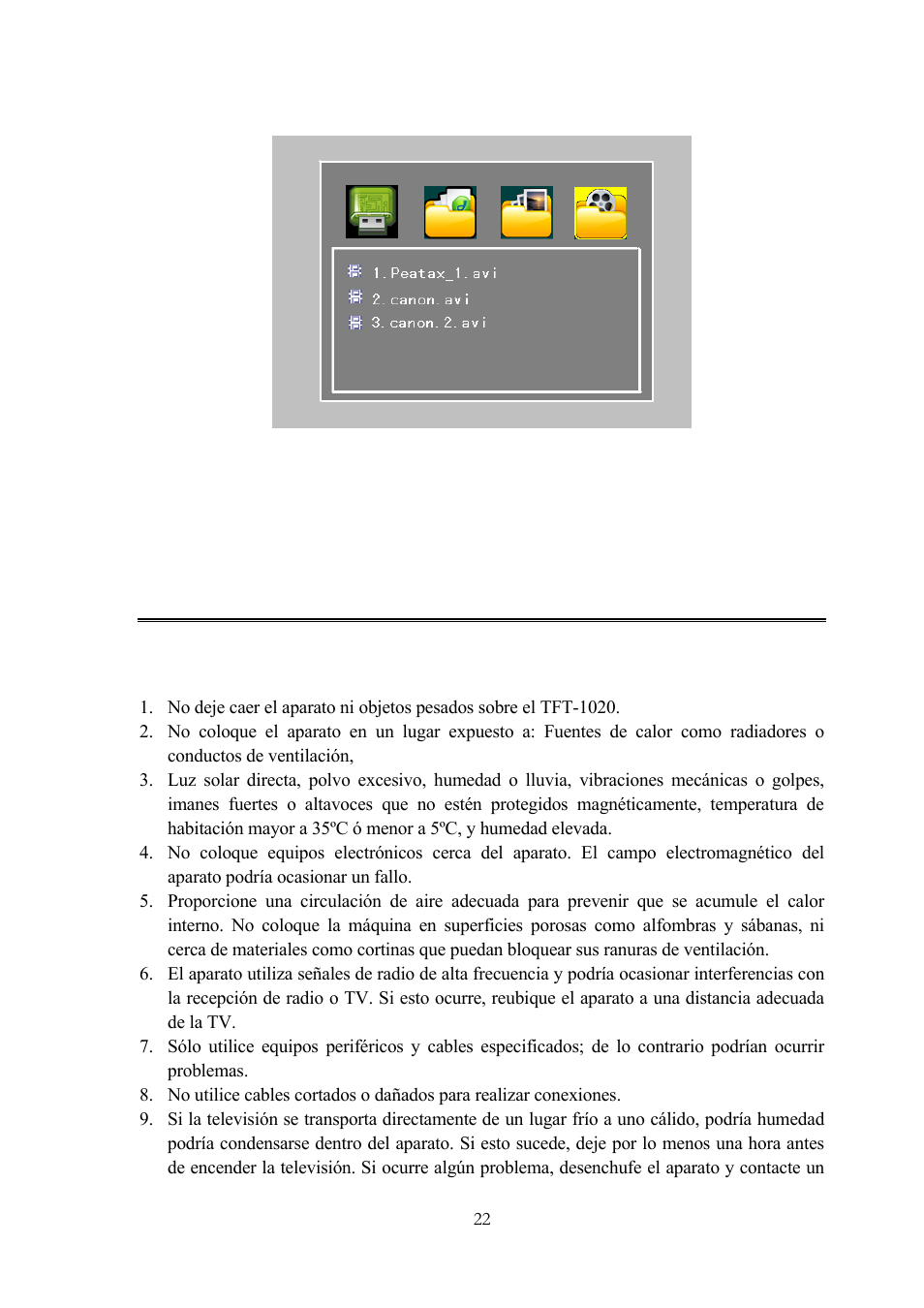 Mantenimiento, 1 manejo de su tft-1020, Anejo de su | Tft-1020 | Lenco TFT-1020 User Manual | Page 120 / 157