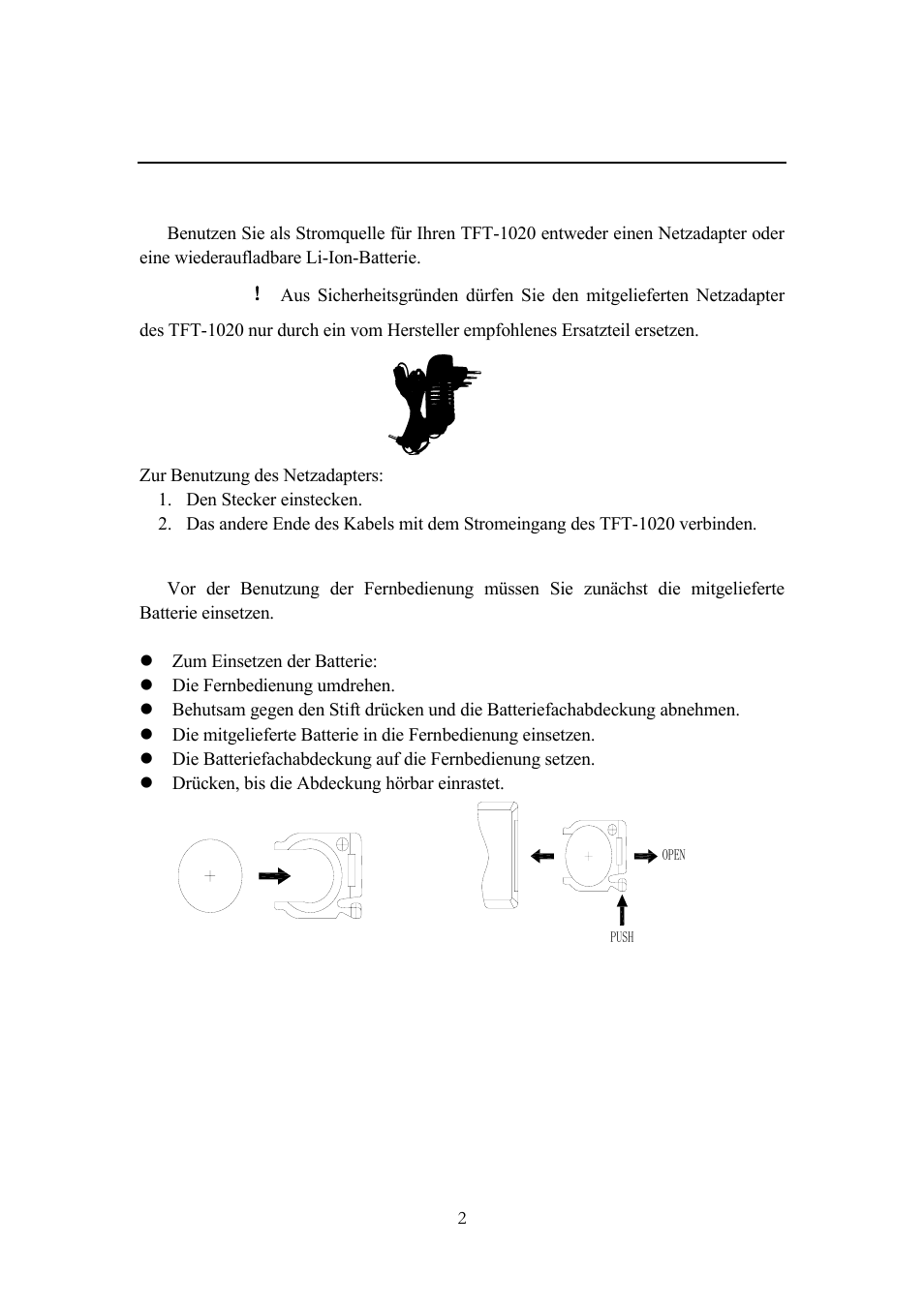 Kurzanleitung, Inbetriebnahme der fernbedienung, Nbetriebnahme der | Ernbedienung | Lenco TFT-1020 User Manual | Page 131 / 157