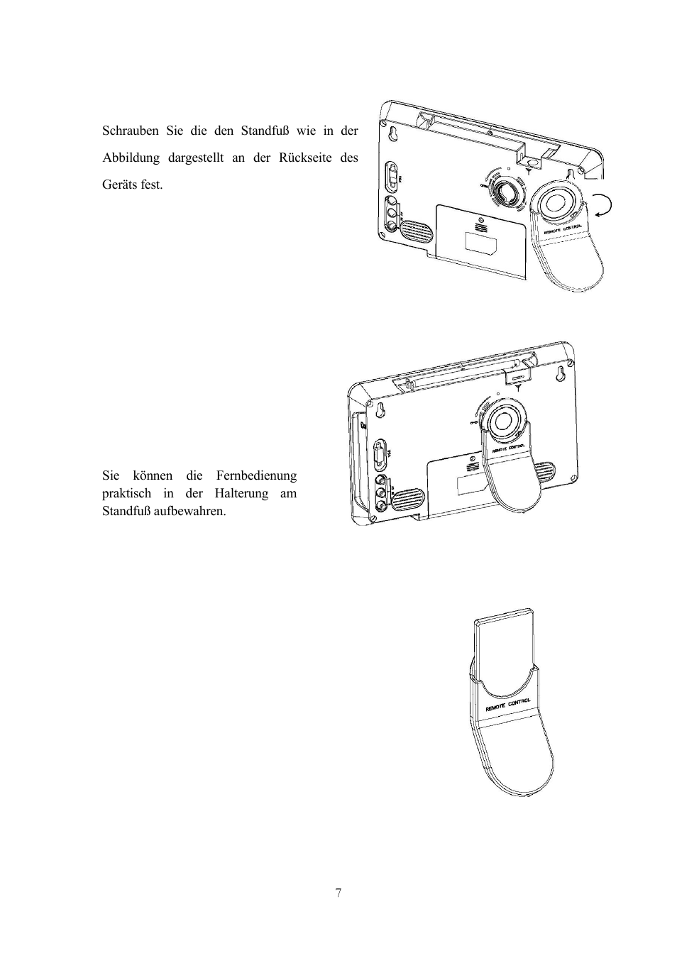 6 montage des standfußes, Ontage des, Tandfußes | Lenco TFT-1020 User Manual | Page 136 / 157