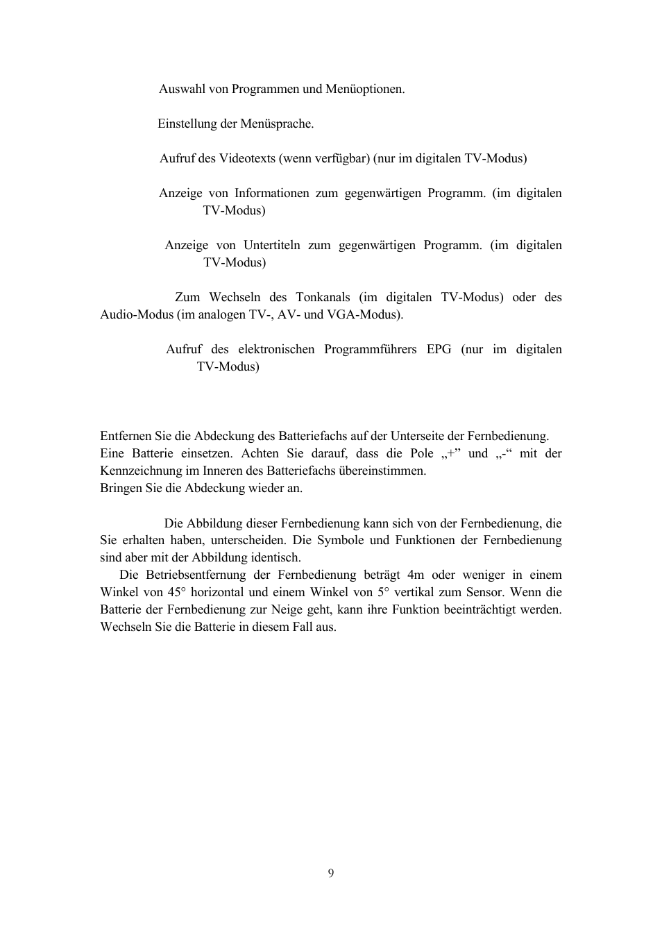 2 inbetriebnahme der fernbedienung, Nbetriebnahme der, Ernbedienung | Lenco TFT-1020 User Manual | Page 138 / 157
