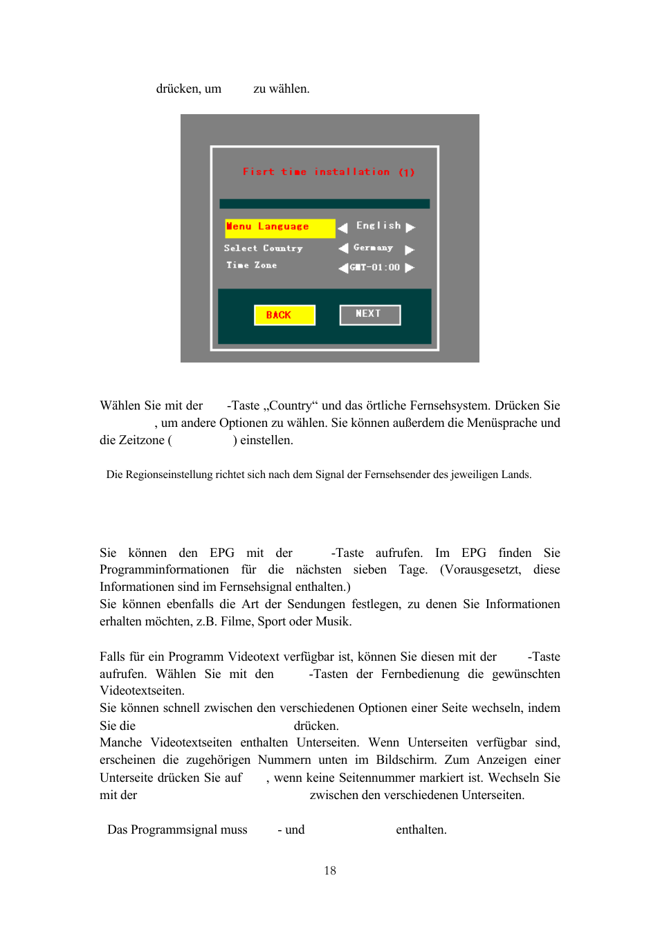3 spezialfunktionen bei digitalempfang | Lenco TFT-1020 User Manual | Page 147 / 157