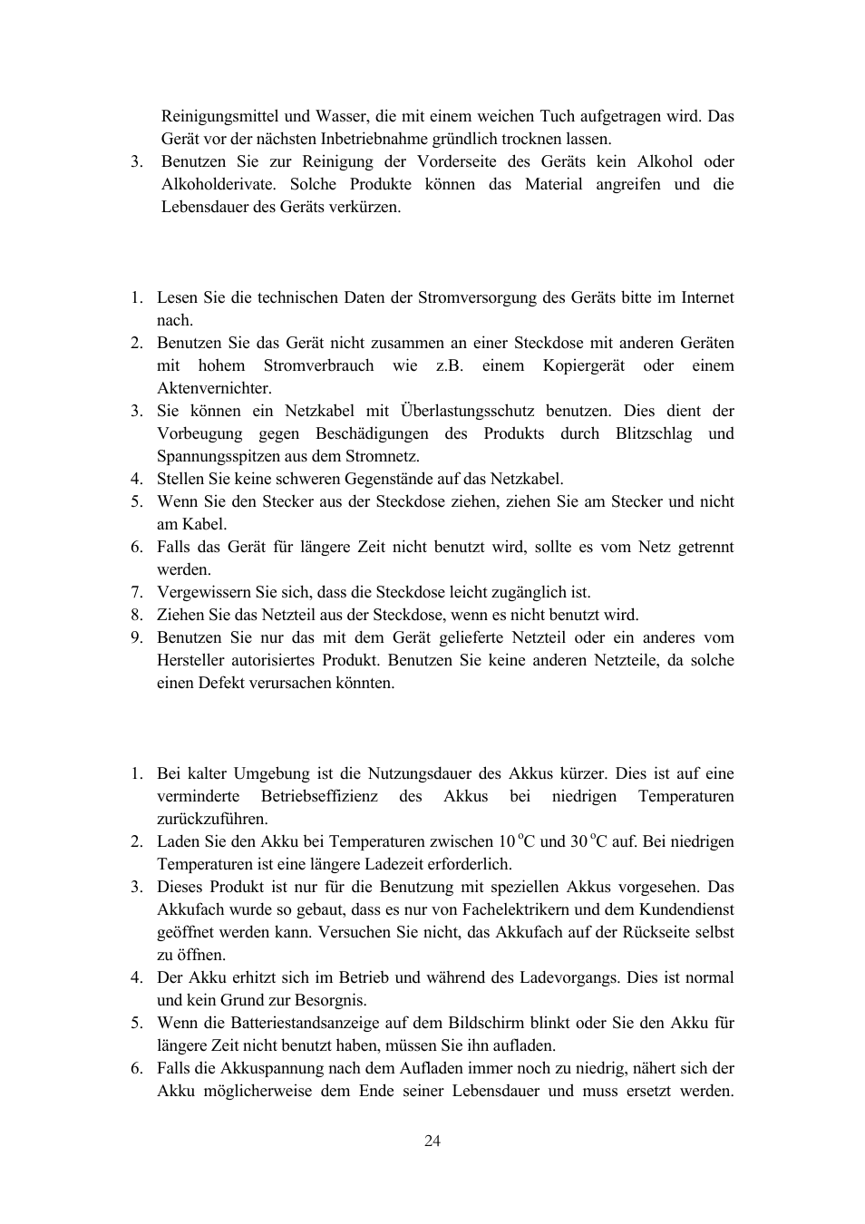 4 hinweise zur stromversorgung, 5 akkupflege, Inweise zur | Tromversorgung, Kkupflege | Lenco TFT-1020 User Manual | Page 153 / 157