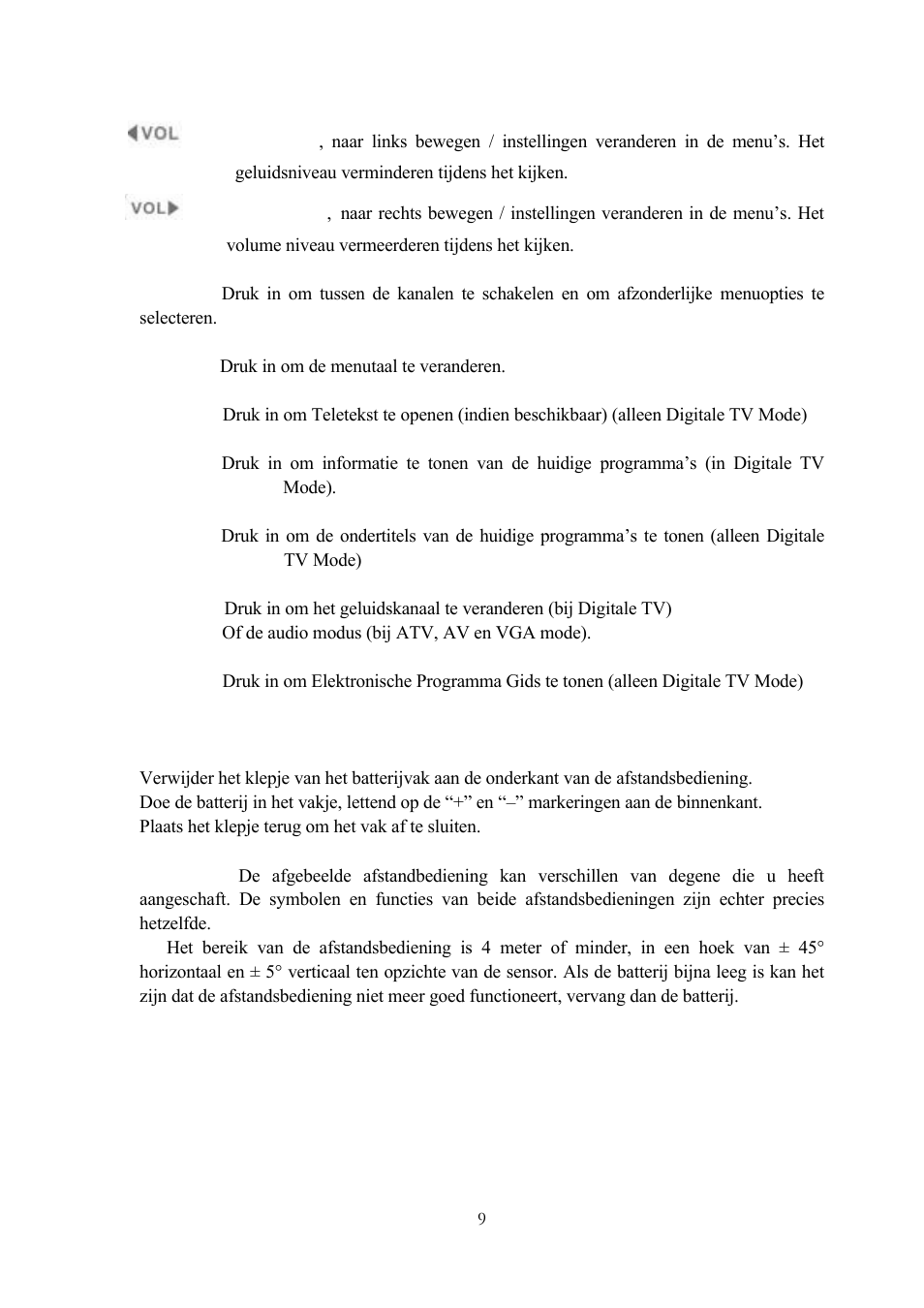 2 afstandsbediening voorbereiden, Fstandsbediening voorbereiden | Lenco TFT-1020 User Manual | Page 44 / 157