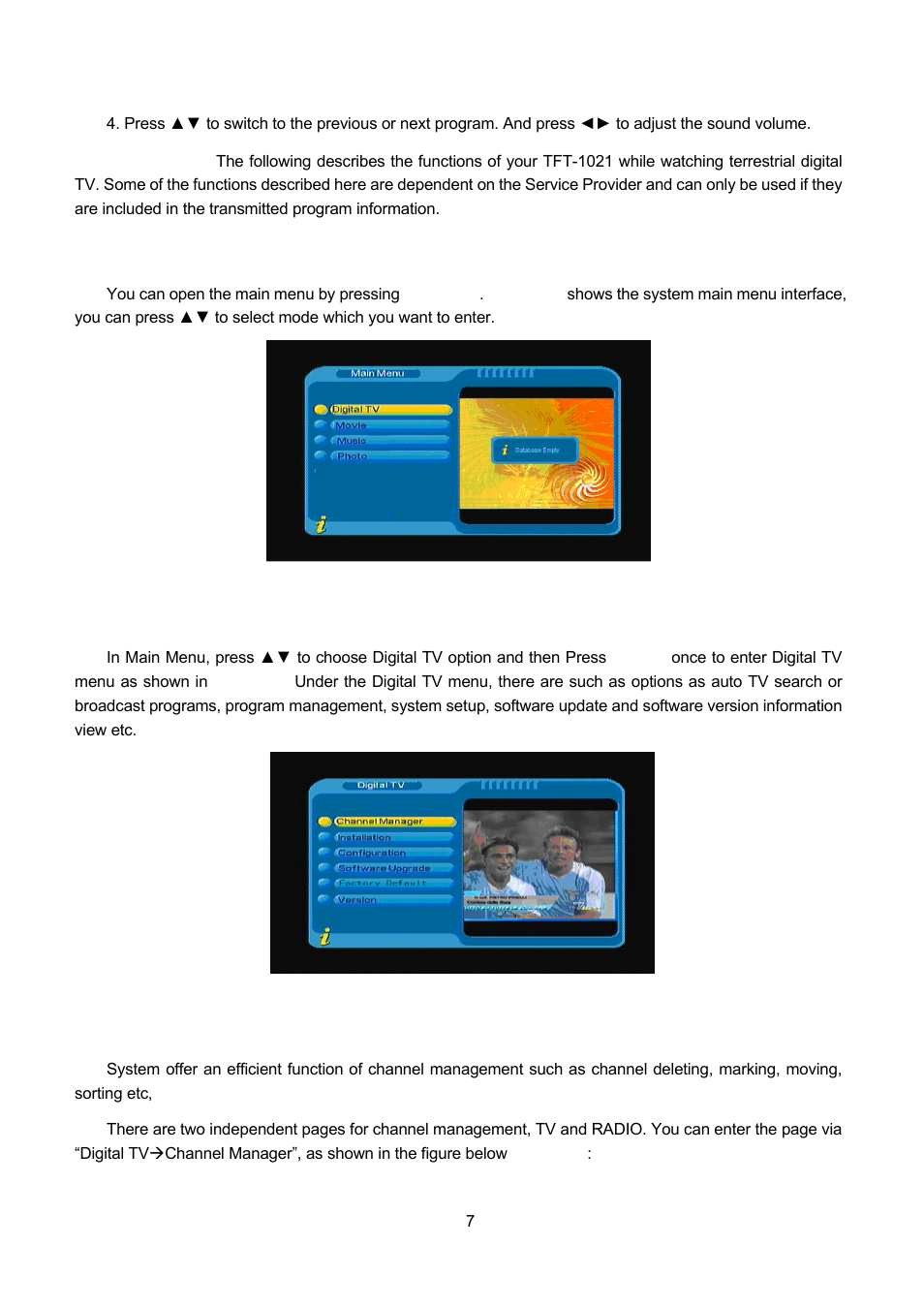 Menu summarize, 1 digital tv, Enu summarize | Lenco TFT-1021 User Manual | Page 11 / 171