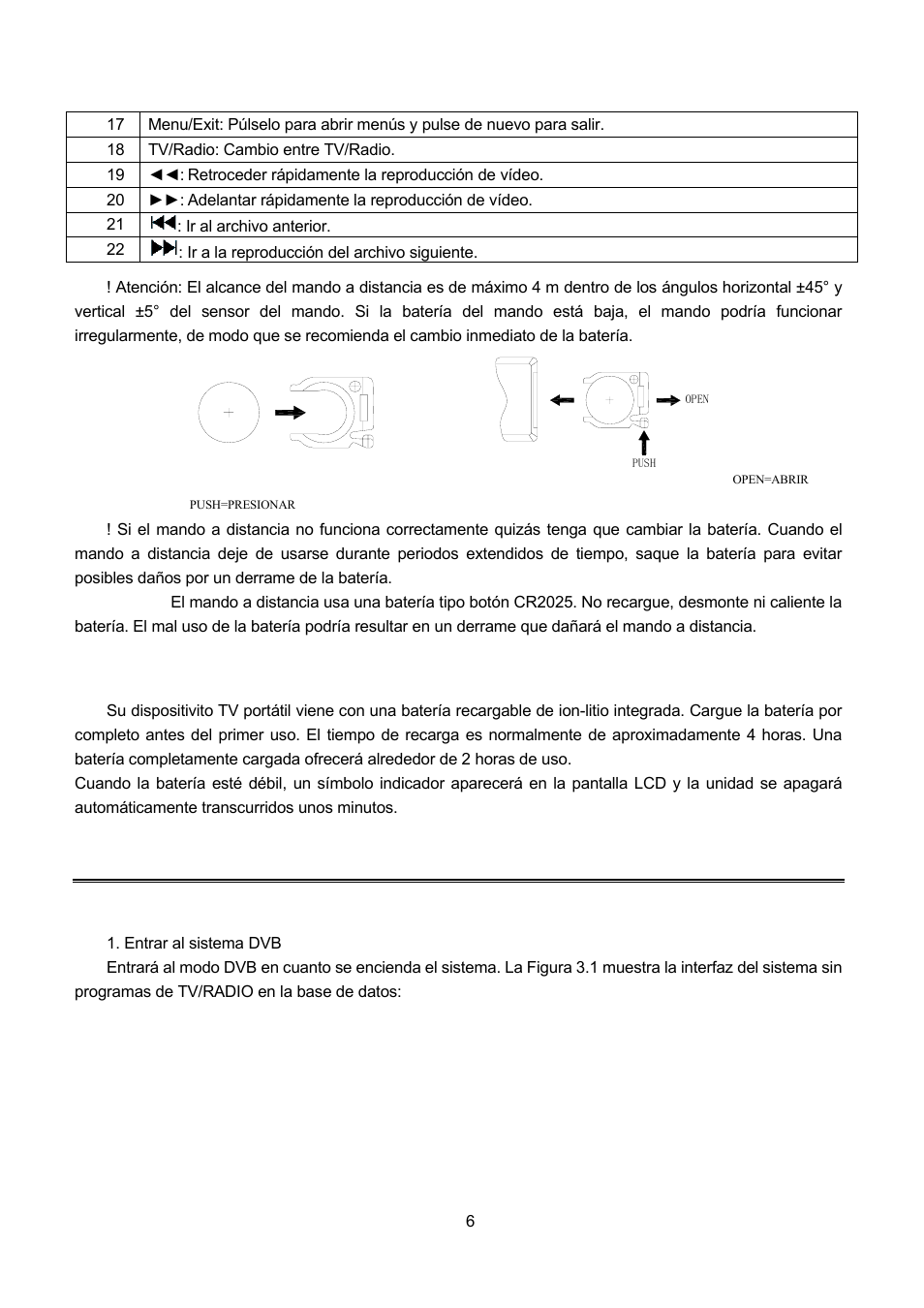 Acerca de la batería recargable, Entrar al sistema y encender/apagar, Cerca de la batería recargable | Funciones básicas, Ntrar al sistema y encender, Apagar | Lenco TFT-1021 User Manual | Page 148 / 171