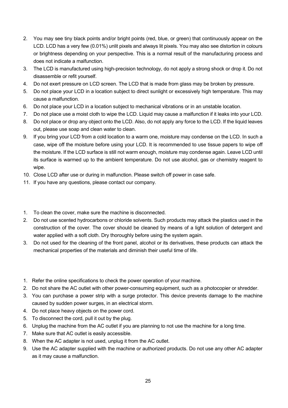 3 cleaning recommendations, 4 care the power source, Leaning recommendations | Are the power source | Lenco TFT-1021 User Manual | Page 29 / 171