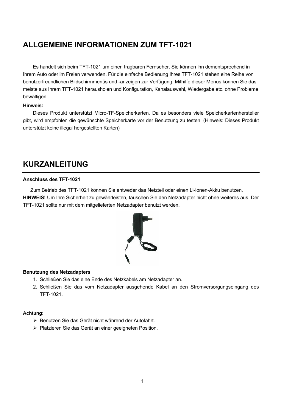 Allgemeine informationen zum tft-1021, Kurzanleitung | Lenco TFT-1021 User Manual | Page 39 / 171