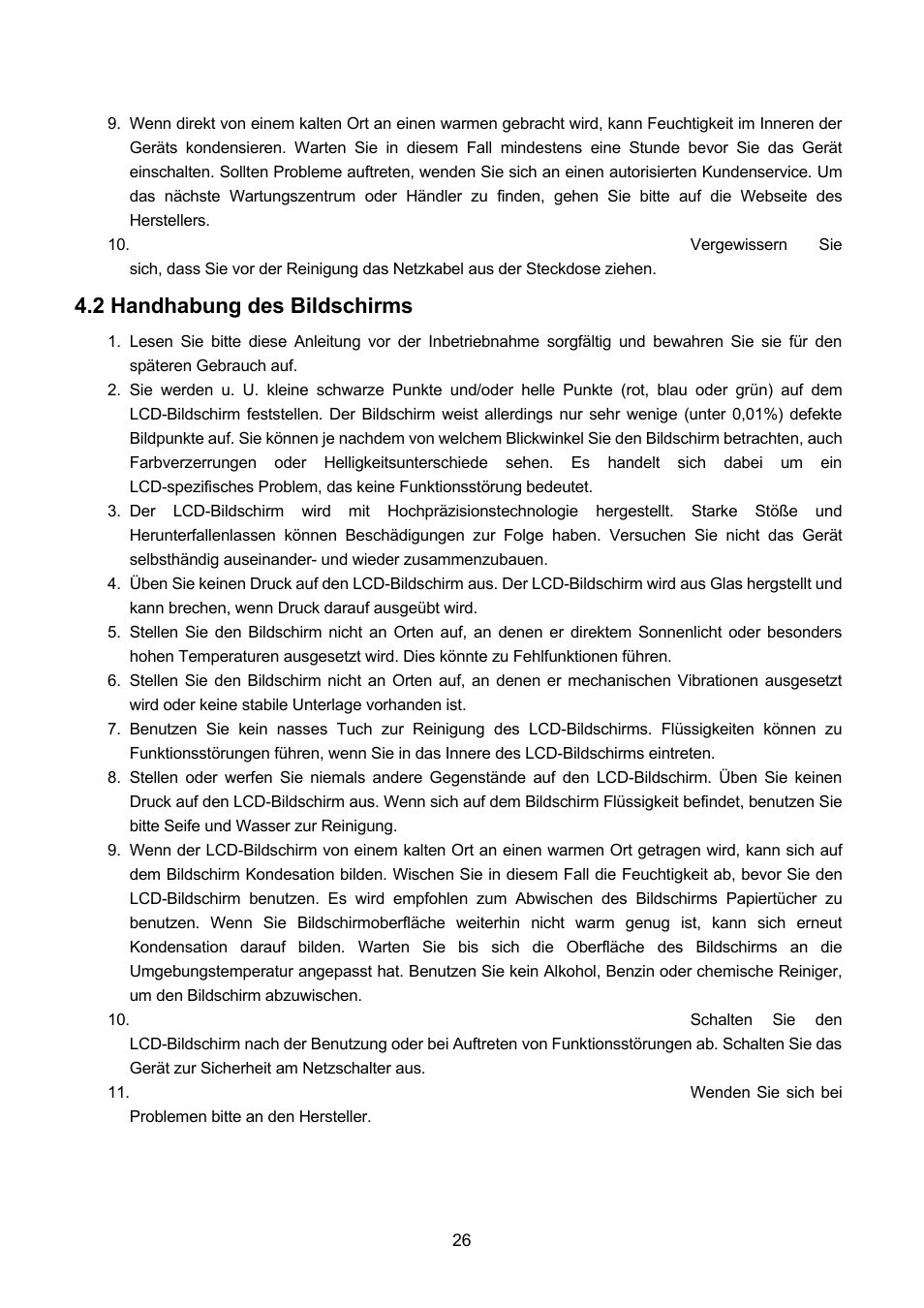 2 handhabung des bildschirms | Lenco TFT-1021 User Manual | Page 64 / 171