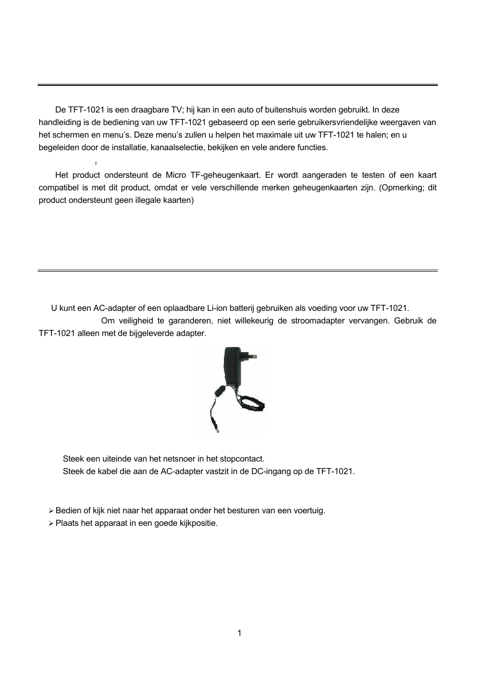 Algemene informatie over de tft-1021, Snelgids, Tft-1021 | Aansluiten, Uw tft-1021 aansluiten | Lenco TFT-1021 User Manual | Page 74 / 171