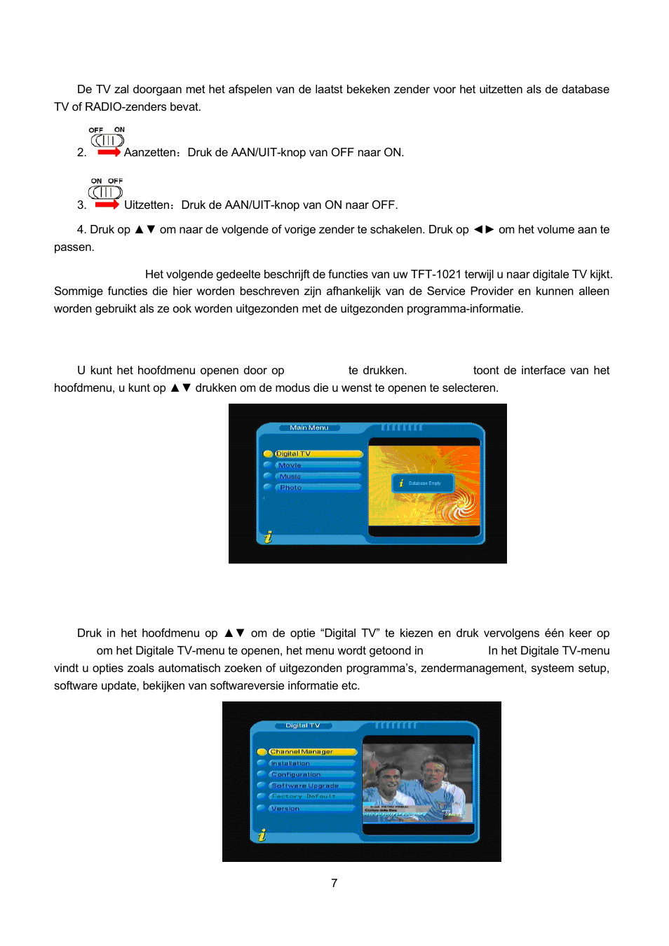 Menu samenvatting, 1 digitale tv, Enu samenvatting | Lenco TFT-1021 User Manual | Page 80 / 171