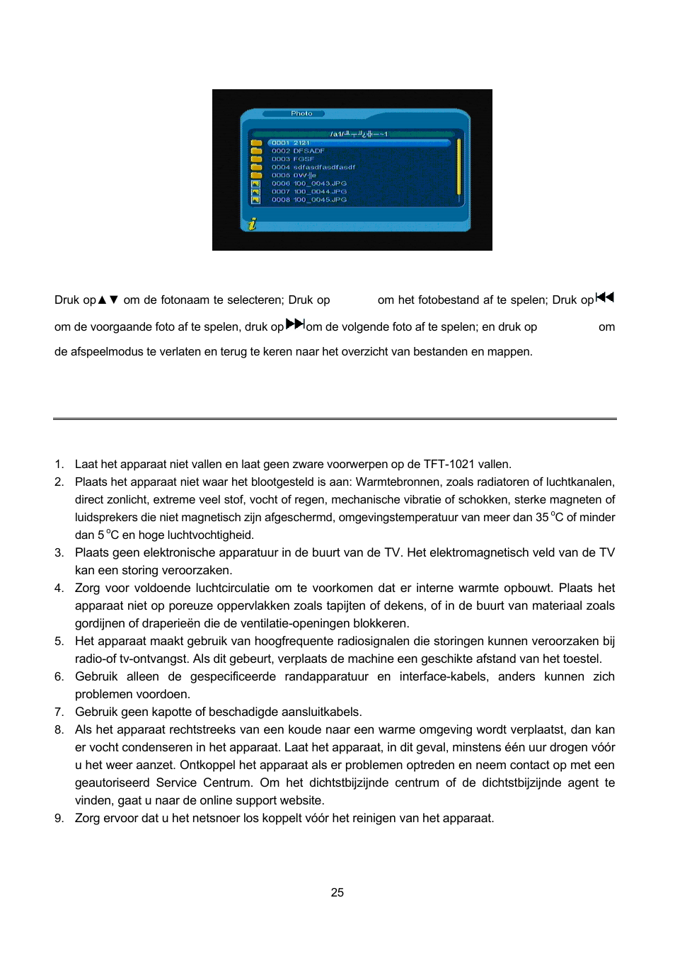 Onderhoud, 1 omgang met uw tft-1021, Mgang met uw | Tft-1021 | Lenco TFT-1021 User Manual | Page 98 / 171
