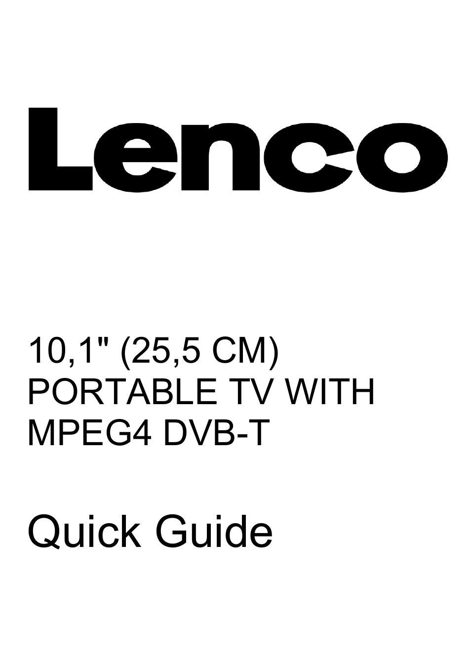 Lenco TFT-1026 User Manual | 37 pages