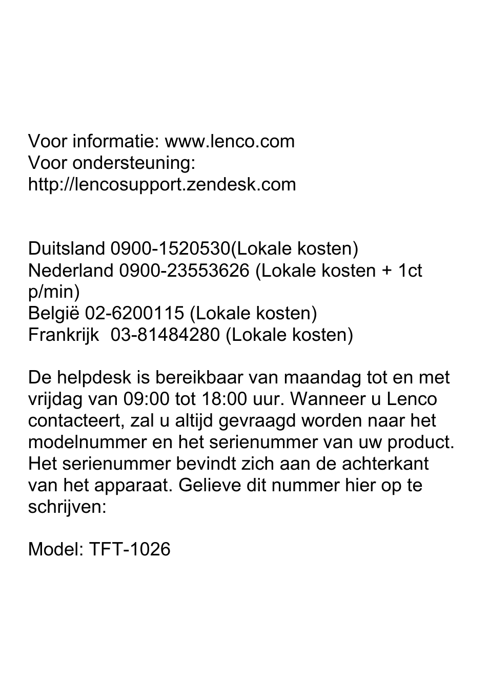 Lenco TFT-1026 User Manual | Page 23 / 37