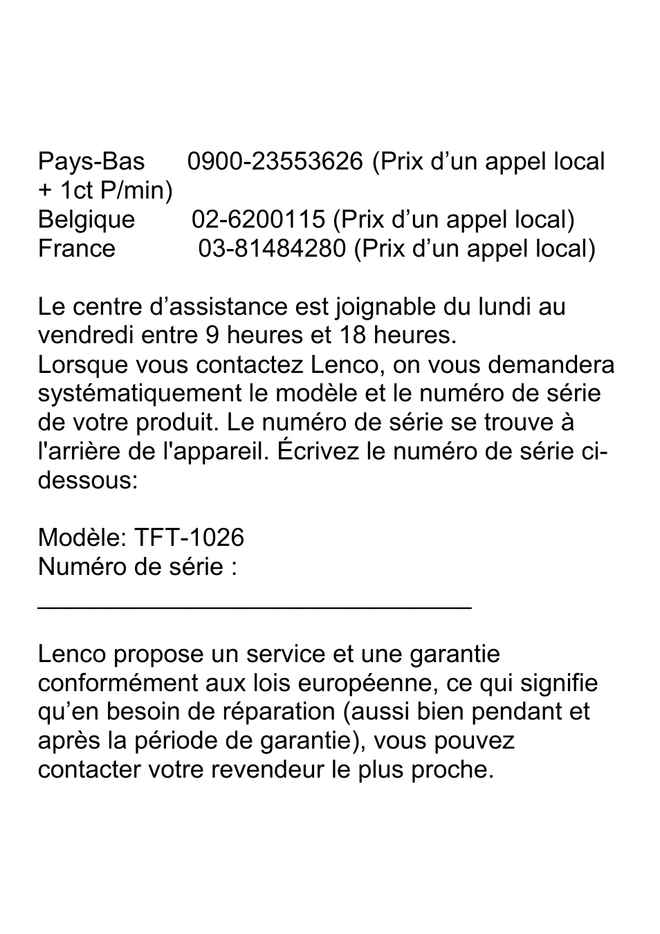 Lenco TFT-1026 User Manual | Page 31 / 37