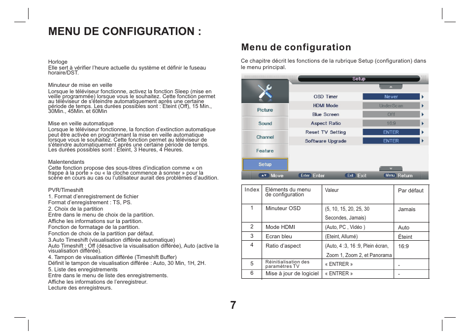 Menu de configuration | Lenco TFT-1026 User Manual | Page 38 / 60