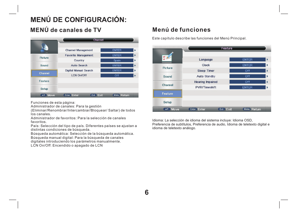 Menú de configuración | Lenco TFT-1026 User Manual | Page 47 / 60