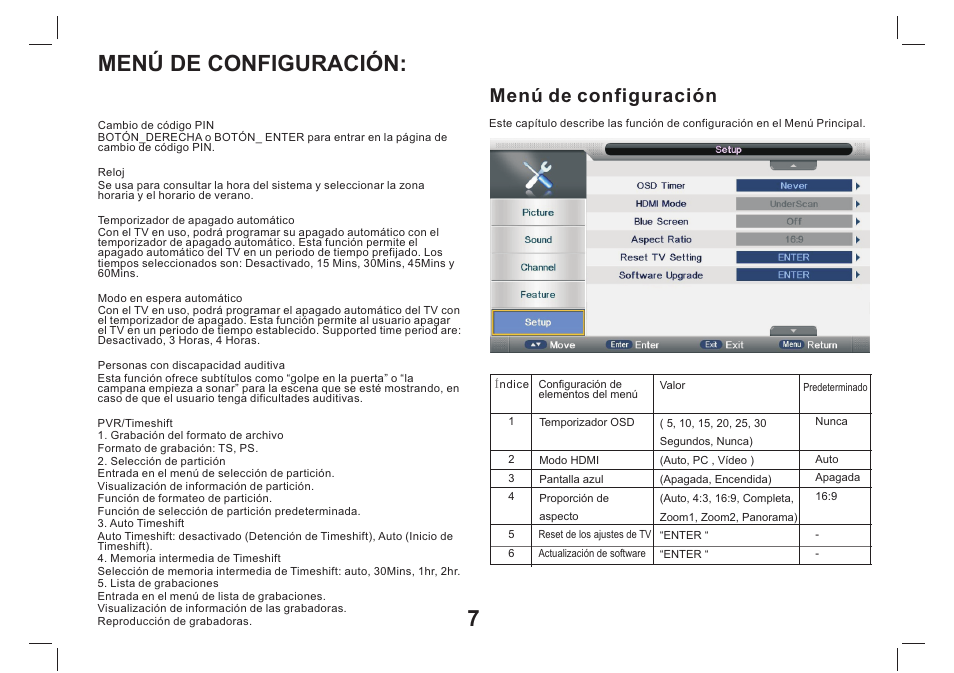 Menú de configuración | Lenco TFT-1026 User Manual | Page 48 / 60