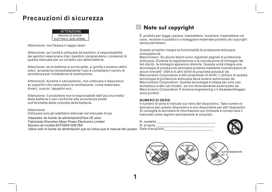 Precauzioni di sicurezza | Lenco TFT-1026 User Manual | Page 52 / 60