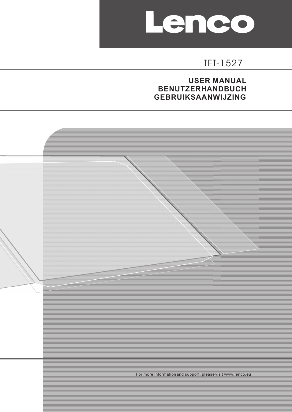 Tft-1527, User manual benutzerhandbuch gebruiksaanwijzing | Lenco TFT-1527 User Manual | Page 2 / 16
