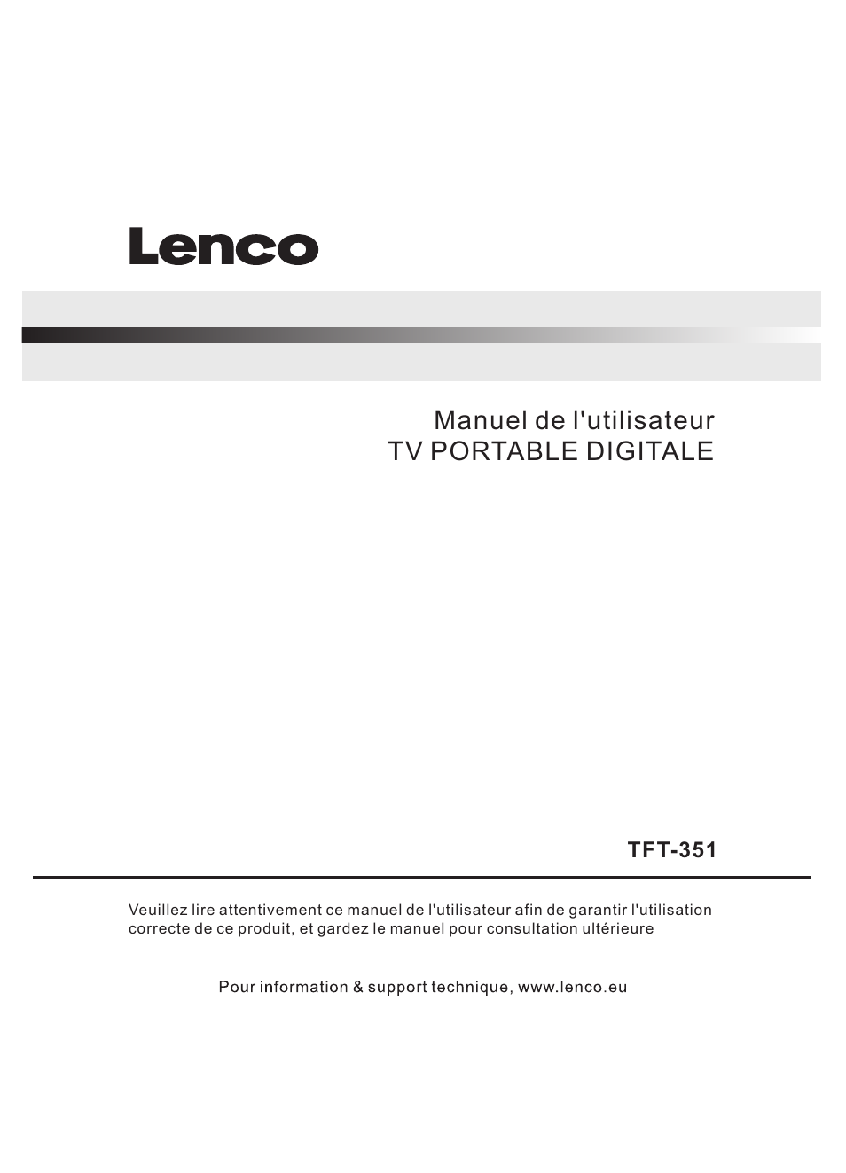 Manuel de l'utilisateur tv portable digitale | Lenco TFT-351 User Manual | Page 105 / 174