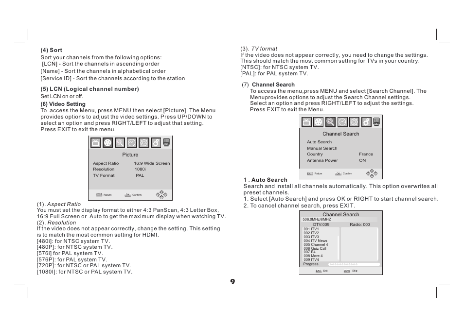 页 10 | Lenco TFT-726 User Manual | Page 10 / 75