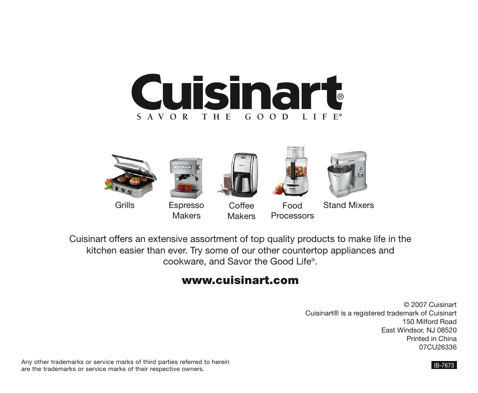 Cuisinart DLC-4CHB User Manual | Page 13 / 13