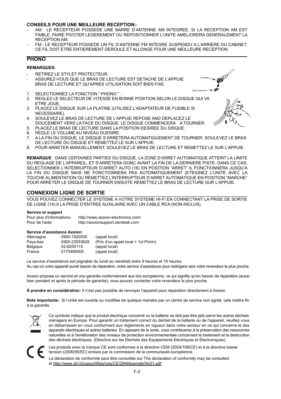 Lenco TT-28 User Manual | Page 10 / 12