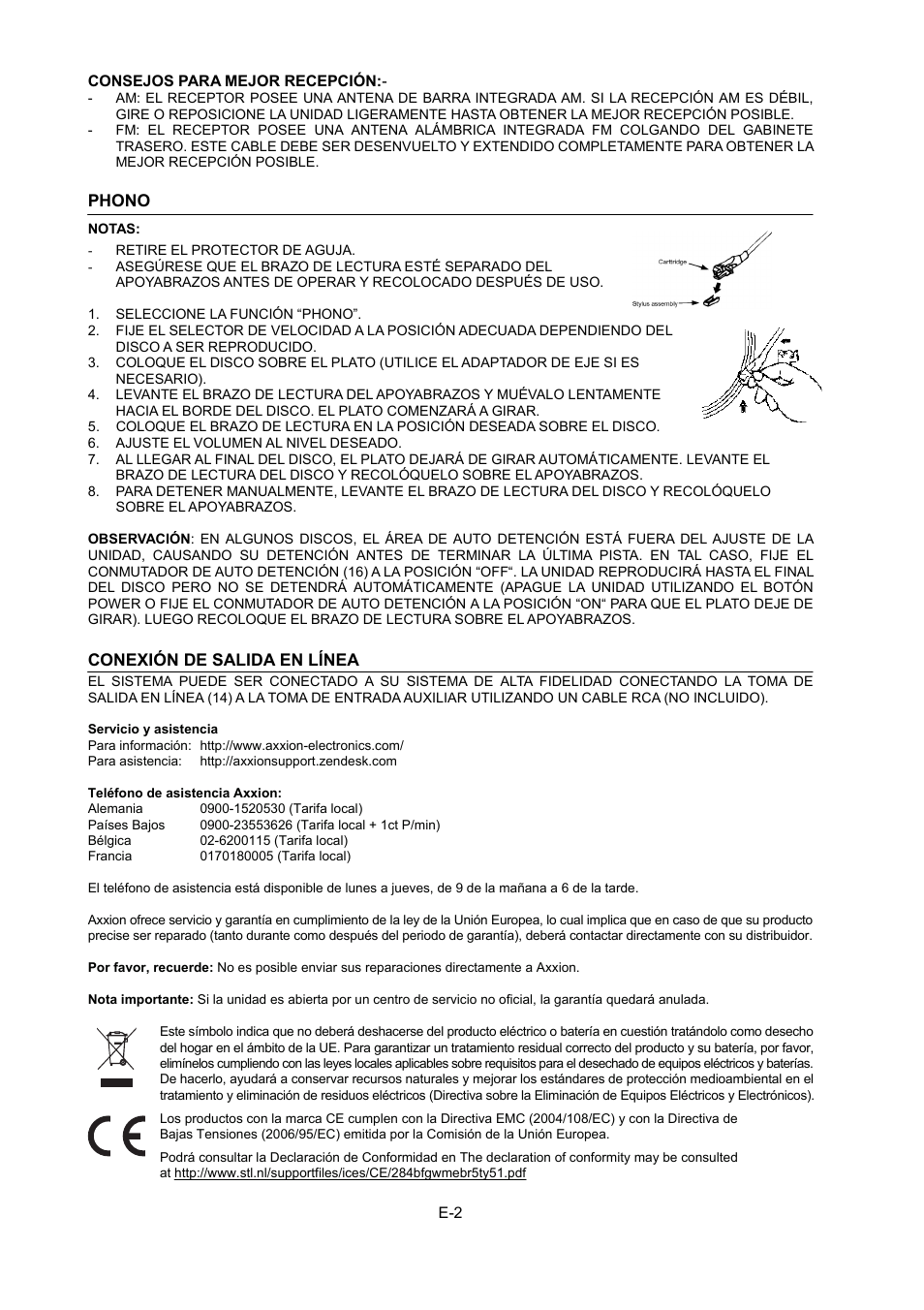 Lenco TT-28 User Manual | Page 8 / 12