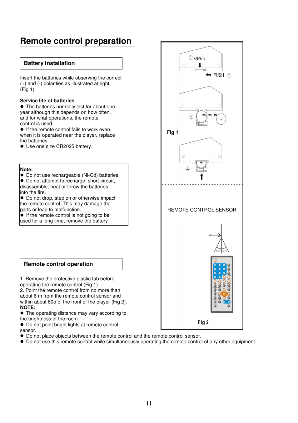 Remote control preparation | Lenco Walky Box User Manual | Page 12 / 30