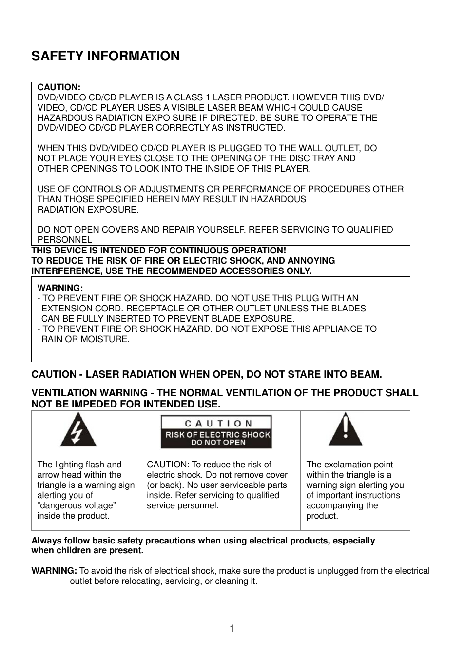 Safety information | Lenco Walky Box User Manual | Page 2 / 30